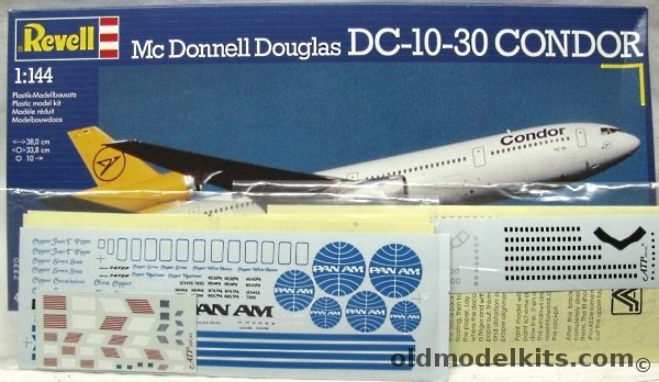 Revell 1/144 McDonnell Douglas DC-10 - Condor - With ATP Pan Am Decals and ATP Window Decals, 4253 plastic model kit